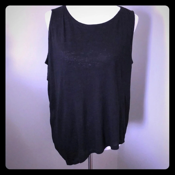 Eileen Fisher Organic Cotton Asymmetrical Tank Top - Picture 1 of 8